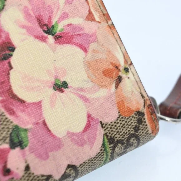 Auth Gucci Blooms Pvc Leather Coin Case #198825G23B